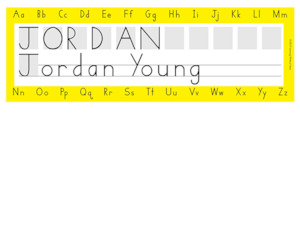 Learning Without Tears: Name Plates: Reuseable/Laminated