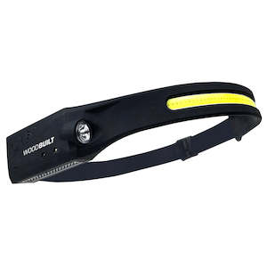 Jobsite Lighting: Woodbuilt Rechargeable LED Head Light 350 Lumen with Motion Sensor