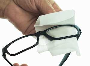Safety Glasses: Lens Cleaning Wipes, Box 100