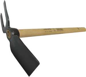 Gardening Tools: Freund Hand Hoe with Blade & 2 Tyne Fork