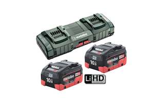 Metabo 18V 2x 10.0Ah LiHD Battery & 1x Duo Charger Kit