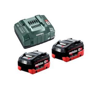 Batteries Chargers: Metabo 18V 5.5Ah LiHD 2x Batteries & Charger Kit