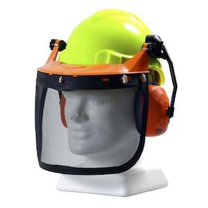 Tuff-Nut Pinlock Hard Hat Forestry Combo - Hi-Vis Yellow
