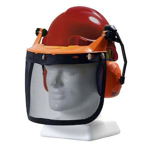 Tuff-Nut Pinlock Hard Hat Forestry Combo - Red