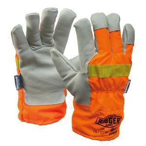 Clearance - Esko Rigger Premium Cowhide Reflective Gloves - Size 2XL, Pack of 12