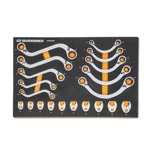 Safety Glasses: Gearwrench® 20Pc Specialty Ratcheting Metric Wrench Set in EVA Tray