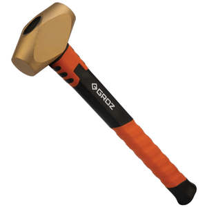 Hammers Bars: Groz Automotive Brass Hammer- Fully Forged Brass Head 1.8kg