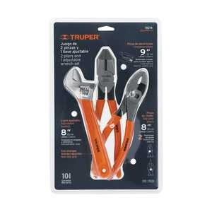 Tool Sets Kits: Truper Plier Set Linesman, Slip Joint, Wrench 18216