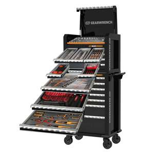 Tool Sets Kits: Gearwrench® 332Pc Combination Tool Kit + 28in. Chest & Trolley
