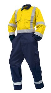 Esko Overall LS, 300gsm Cotton, Yellow/Navy DN
