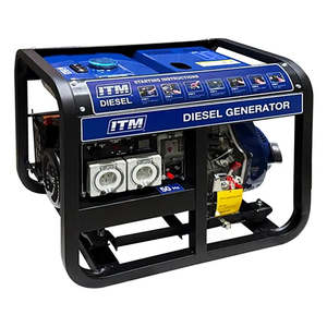 Generators: ITM Diesel Generator Open Frame 6500W Peak Electric Start