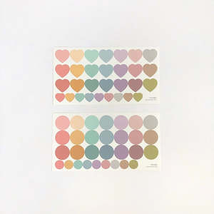 Stickers: Heart + Circle Sticker Set