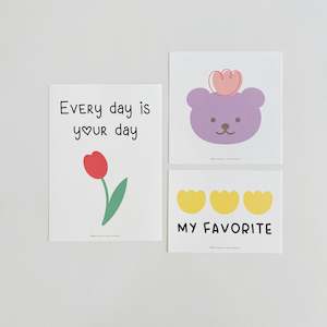 Postcards: Tulip Three Set Poster