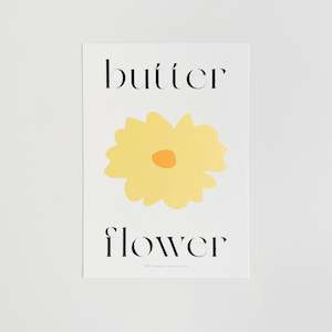 Postcards: A4 Flower Poster - BUTTER