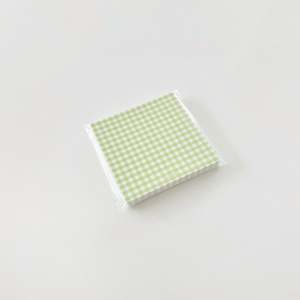Old Channel: Gingham Memo Pad - GREEN