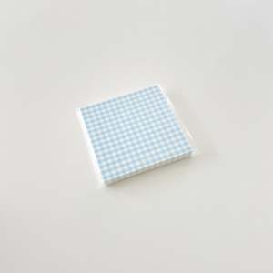 Old Channel: Gingham Memo Pad - SKY BLUE