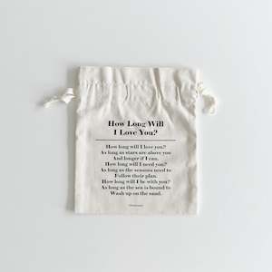 Lifestyle: 'How Long Will I Love You' Pouch