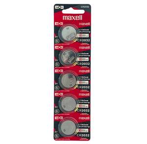Maxell Lithium Coin Battery CR2032 - Strip of 5