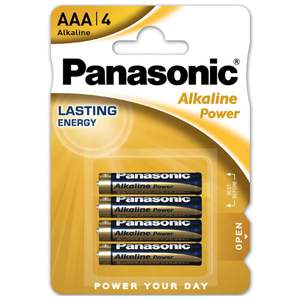 Battery: Panasonic Gold AAA Alkaline Battery - 4pk