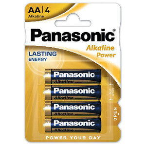 Battery: Panasonic Gold AA Alkaline Battery - 4pk