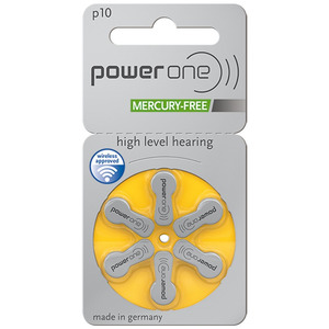 Powerone P10 Hearing Aid Battery - 6pk