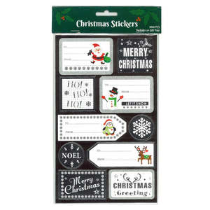 Xmas Sticker Gift Tags 100pk