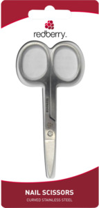 Red Berry: R/B Nail Scissors - Curved
