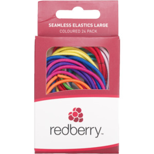 Red Berry: R/B Large Seamless Elastics - Coloured