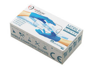 Mediscan Blu Nitrile P/F Gloves - XL