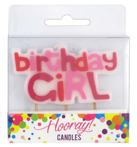 Hooray Birthday Girl Candle