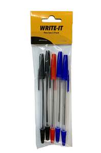 W-it Ball Pen Set 5pk