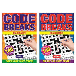 Stationery: Code Breaks Puzzle Book 160pg