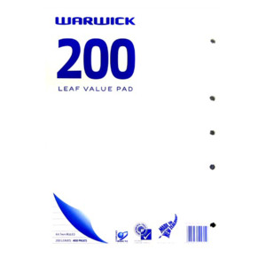 Warwick 200 Leaf Value Pad