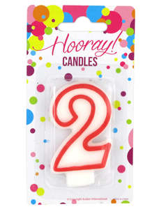 Balloon Candle Sale: Hooray Numerical Candle - No2