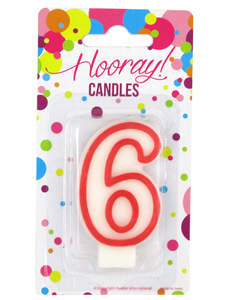 Hooray Numerical Candle - No6