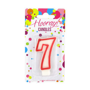 Balloon Candle Sale: Hooray Numerical Candle - No7