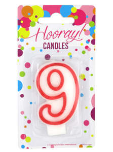 Hooray Numerical Candle - No9