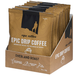 WS Coffee Carton: Carton of 12 Overland Roast Drip Filters 10 Pack