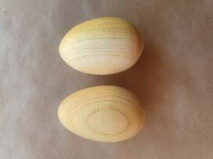 Baby: Natural Wooden Egg Maraca