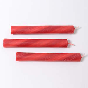 Celebration: Red Marbled Beeswax Candle