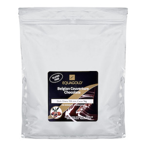 Cocoa Chocolate: Equagold Belgian Couverture 70% Dark Chocolate 5kg