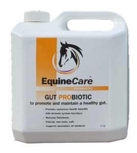 Products: EquineCare Gut Probiotic – 4L Refill + FREE 1L Dual-Chamber Bottle