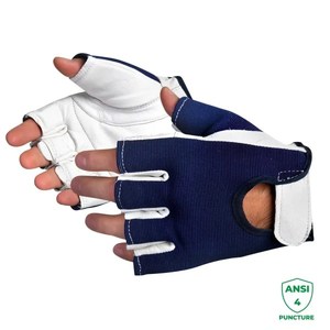 Vibration-Dampening Leather Half Finger Gloves - VIBGHFV – ergogo