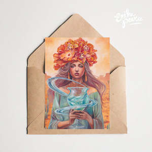 Greeting Cards: Zodiac - Aquarius Greeting Card