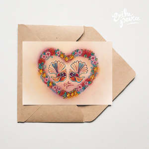 Sweetheart Fantails Greeting Card