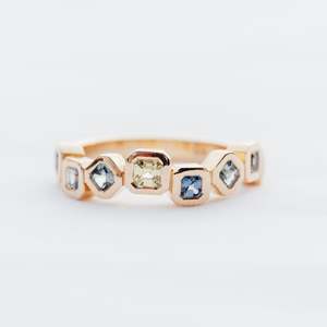 Wedding Rings: Asscher Cut Scattered Goddess
