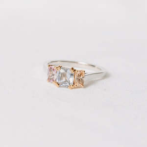 Wedding Rings: Tri Colour Sapphire Ring