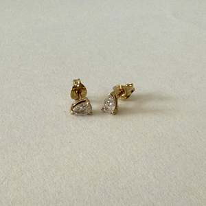 Earrings: Pear Diamond Studs
