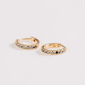 Earrings: Everyday - Diamond Huggies