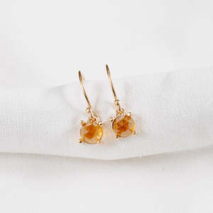 Earrings: Rose Cut Hooks - Small